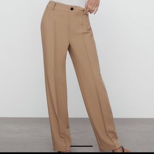 ZARA Taupe Brown Trouser Pants